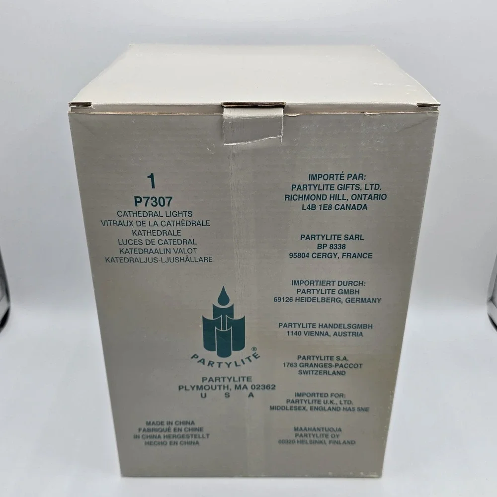 Stunning PartyLite Porcelain Bisque Cathedral Lights Tea LightHolder 97307 - Picture 12 of 13